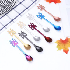 Stainless Steel Spoon Multicolor Butterfly Coffee Spoon
