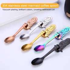 304 Stainless Steel  Mermaid Coffee Spoon Kitchen Hanging Handle
