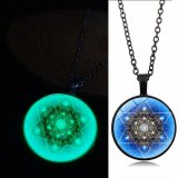 Luminous Round Archangel Metatron Cubes Necklace