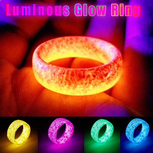 Luminous Glow Ring Glowing In The Dark Jewelry Unisex