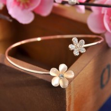 Flower Opal Crystal Bracelets Gold Color