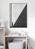 Nordic Black And White Abstract Modern Minimalist Hanging Paintings