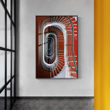 Nordic Industrial Style Architectural Art Painting