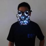 Full Color LED Lighting Steampunk Glasses Gas Masks Goggles Cosplay Bar Props Gothic Anti-Fog Haze Men and Women Mask