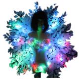 Colorful Back Frame Background Plate Sexy Costumes Women LED Luminous Bra Shorts Sexy Suit