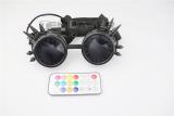 Full Color LED Glasses Pixel Laser Goggles with Pads Intense Multi-colored 350 Modes Rave EDM