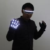 LED Gloves Flashing Skeleton Stage Props Flash Gloves for Holiday Party Events Shows