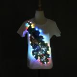 Colorful LED Flashing T-Shirt Light Up Down Music Party Equalizer Unisex LED Short Sleeve Ballet TuTu Skirt