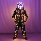 Future LED Lumious Robot Suit Stage Performance Light Up Costume Helmet Clothing Bar Nightclub