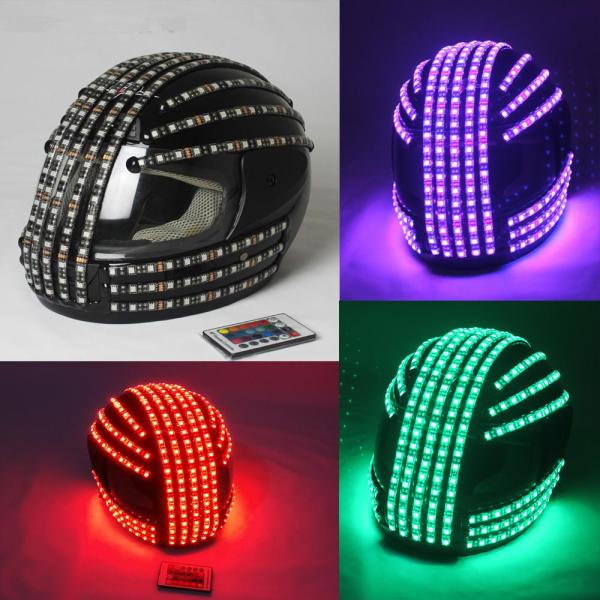 RGB Color LED Helmet Monster Luminous Hat Dance Clothes DJ Helmet