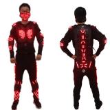 Color Led Light Up Robot Suit With Led Armor Luminous Dancing Stage Dance Wear