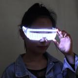 LED Luminous Glasses Halloween Party Light Up Eye wear for LED Growing Light Performance Stage Costume Clothes