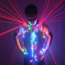 Fashion Red Laser Waistcoat Laserman LED Vest Suits Clothes Stage Costumes For Singer Dancer For Nightclub Performers