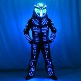 Future LED Lumious Robot Suit Stage Performance Light Up Costume Helmet Clothing Bar Nightclub