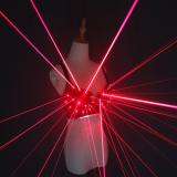Fashion Red Laser Luminous Sexy Lady Bra Laser Show Stage Costumes For Singer Dancer Nightclub Performers