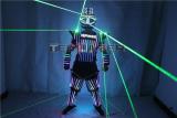 Full Color LED Robot Suit Green Laser Costume Laser Jacket Model Show Dress Clothe DJ Bar Performance