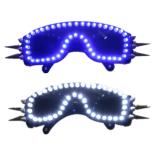 6 Color Burst Flashing LED Glow Glasses LED Glasses Rivet Punk Glasses Laser Glasses For Chirstmas Party