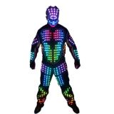 Digital LED Luminous Armor Light Up Jacket Glowing Costumes Suit Bar Party Costume