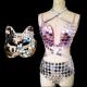 Mirror Costume Women Dancer Costume Fox Mirror Mask Festival Outfit Stage Clothes