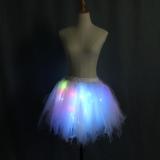Colorful LED Flashing T-Shirt Light Up Down Music Party Equalizer Unisex LED Short Sleeve Ballet TuTu Skirt