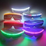 LED Glasses Luminous Light Up Party for Adult Glowing Dance Festival Eye Mask Halloween Costume Decor