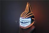 RGB LED Helmet Monster Luminous Hat Dance Clothes DJ Helmet for Performances LED Robot Performance Party Show