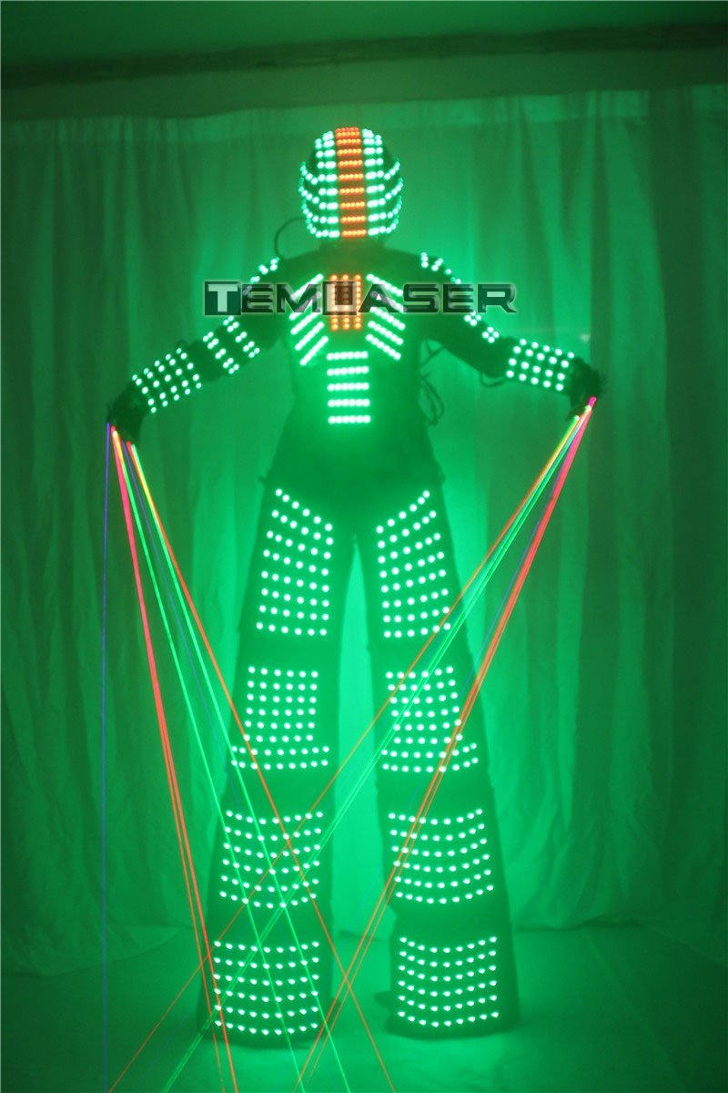 Traje LED Robot Costume Led Clothes Stilts Walker Costume LED Suit