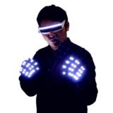 LED Glasses Creative Fashion Luminous Gloves DJ Bar Party Products Halloween Stage Dance Lighting Props