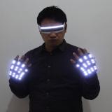 LED Gloves Flashing Skeleton Stage Props Flash Gloves for Holiday Party Events Shows