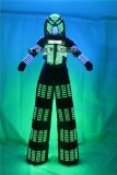 Colorful RGB LED Luminous Costume with Led Helmet LED Clothing Light Led Stilt Robot Suit Kryoman David Guetta Robot Dance Wear