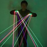 RGB Laser Gloves with 7pcs Laser 3Green 2Red 2Violet Blue Stage Gloves for DJ Club Party Show
