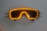 6 Color Burst Flashing LED Glow Glasses LED Glasses Rivet Punk Glasses Laser Glasses For Chirstmas Party
