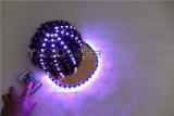 Woman Men LED Light Up Flashing Sequin Jazz Hat Cap Bow Tie Glow Rave Party Wedding Concert Bar Parade Adult Dance Show Wear