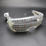 LED Luminous Glasses Halloween Party Light Up Eye wear for LED Growing Light Performance Stage Costume Clothes