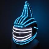 RGB LED Helmet Monster Luminous Hat Dance Clothes DJ Helmet for Performances LED Robot Performance Party Show