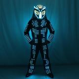 Future LED Lumious Robot Suit Stage Performance Light Up Costume Helmet Clothing Bar Nightclub