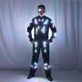 Full Color LED Robot Suit Stage Dance Costume Tron RGB Lighted Luminous Outfit Jacket Coat