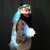 Colour LED Glowing Wreaths Veil Music Festival Party Veil Princess Hair Ornaments