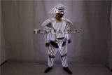 New Style White LED Robot Suit  Led Lights Costumes Clothing Star Wars White Soldiers Cosplay Performance Clothing