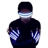 Bright LED Stage Costumes LED Gloves  Luminous Glasses  Laser Stage Props Party Supplies