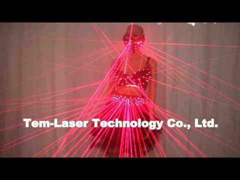 Red Laser Suit Sexy Lady LED Luminous Bra Mask Glove Belt Girdler For Night Club GOGO Dancer Parade Performance Dress