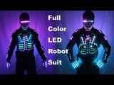 Full Color LED Luminous Armor Light Up Jacket Glowing Costumes Suit