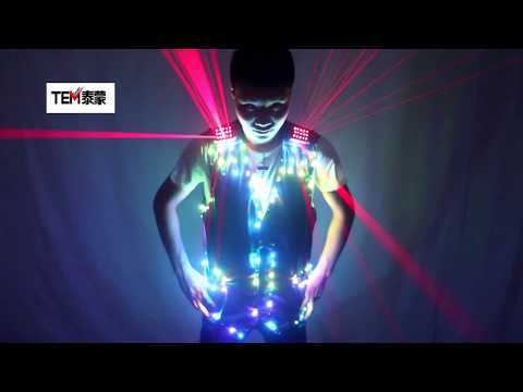 Fashion Red Laser Waistcoat Laserman LED Vest Suits Clothes Stage Costumes For Singer Dancer For Nightclub Performers