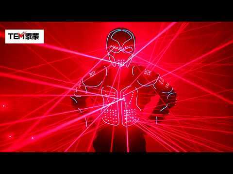 Laser Robot Suits Red Laser Waistcoat LED Clothes 650nm Laser Man Stage Costumes For Nightclub Performers
