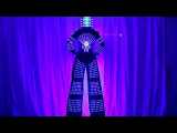 LED Robot Suit Clothes  Stilts Walker  Light Suits Kryoman Robot David Guetta with Helmet Laser Gloves