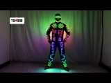 Full Color LED Robot Suit Stage Dance Costume Tron RGB Lighted Luminous Outfit Jacket Coat