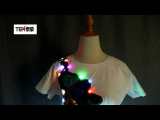 Colorful LED Flashing T-Shirt Light Up Down Music Party Equalizer Unisex LED Short Sleeve Ballet TuTu Skirt