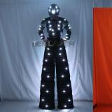 Full Color Pixel  Stilts Walker  LED Suit  LED Robot Costume Clothes Helmet Laser Gloves CO2 Gun Jet Machine