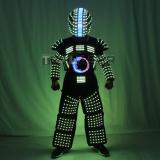 LED Robot Suit Stage Dance Costume Tron RGB Light up Stage Suit Outfit Jacket Coat with full-color smart display