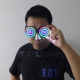 High Quality USB Recharge Led glasses Light up Goggles Rainbow Full Color Spectrum Rave Eye Costume night club Party